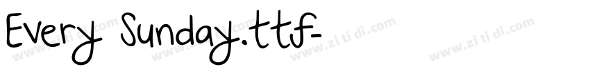 Every Sunday.ttf字体转换